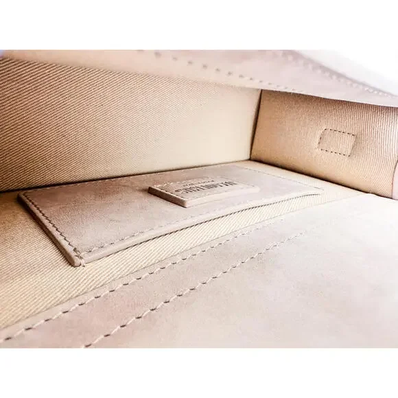 Jacquemus Le Grand Bambino Nubuck Leather Top Handle Bag Beige - Picture 7 of 9